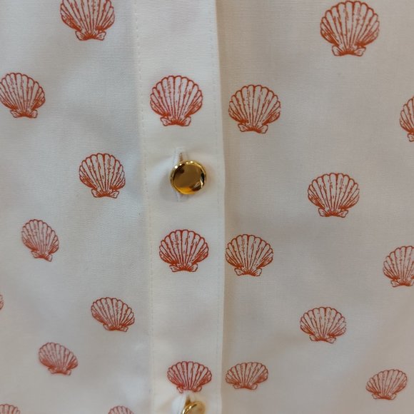 CHICO'S No Iron Seashell Button Down Shirt - Picture 3 of 8